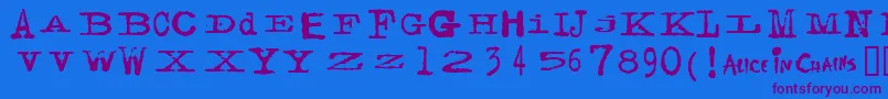 Facerg Font – Purple Fonts on Blue Background