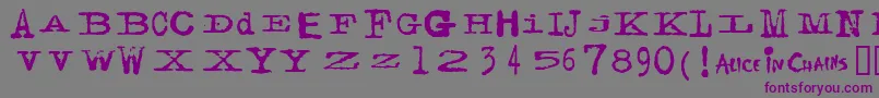 Facerg-Schriftart – Violette Schriften auf grauem Hintergrund