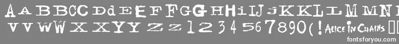 Facerg Font – White Fonts on Gray Background