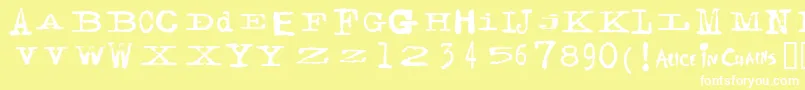 Facerg Font – White Fonts on Yellow Background