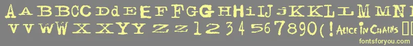 Facerg Font – Yellow Fonts on Gray Background