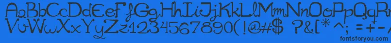 Cuqueta Font – Black Fonts on Blue Background