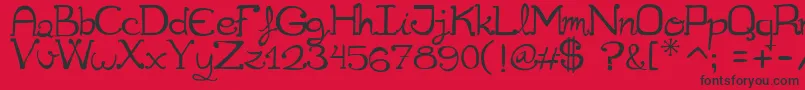 Cuqueta Font – Black Fonts on Red Background