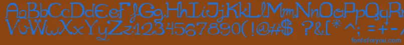 Cuqueta Font – Blue Fonts on Brown Background