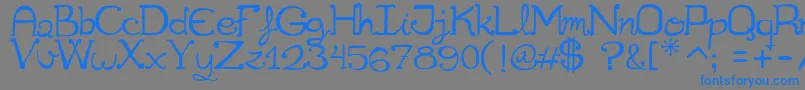 Cuqueta Font – Blue Fonts on Gray Background