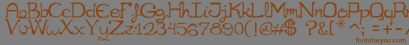 Cuqueta Font – Brown Fonts on Gray Background