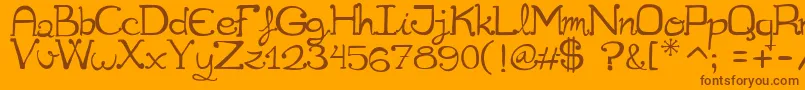 Cuqueta Font – Brown Fonts on Orange Background
