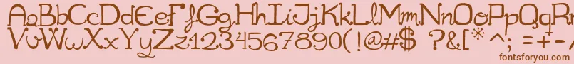 Cuqueta Font – Brown Fonts on Pink Background