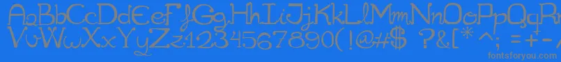 Cuqueta Font – Gray Fonts on Blue Background