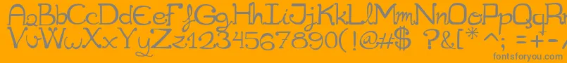 Cuqueta Font – Gray Fonts on Orange Background