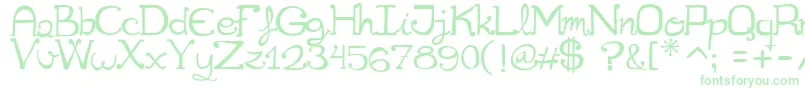 Cuqueta Font – Green Fonts on White Background