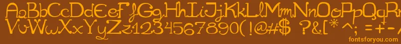 Cuqueta Font – Orange Fonts on Brown Background