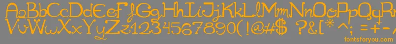 Cuqueta Font – Orange Fonts on Gray Background