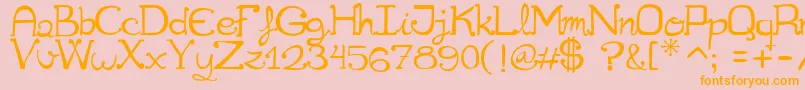 Cuqueta Font – Orange Fonts on Pink Background