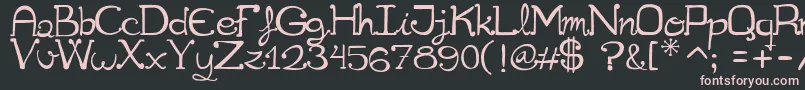 Cuqueta Font – Pink Fonts on Black Background