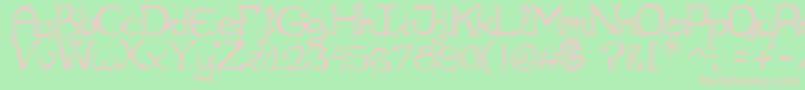 Cuqueta Font – Pink Fonts on Green Background
