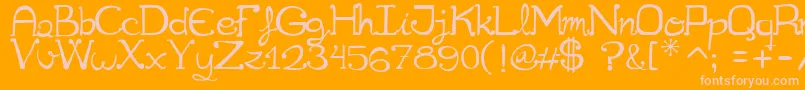 Cuqueta Font – Pink Fonts on Orange Background