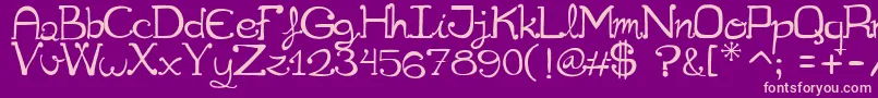Cuqueta Font – Pink Fonts on Purple Background