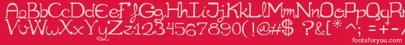 Cuqueta Font – Pink Fonts on Red Background