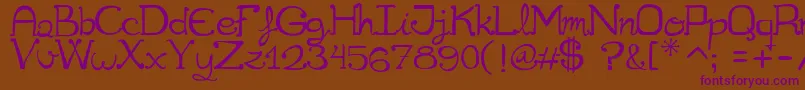 Cuqueta Font – Purple Fonts on Brown Background