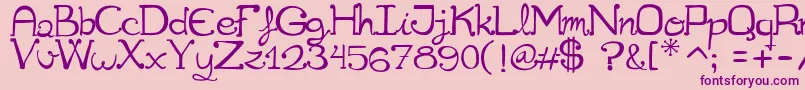 Cuqueta Font – Purple Fonts on Pink Background