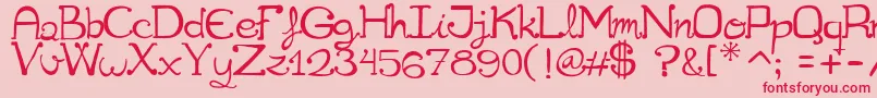 Cuqueta Font – Red Fonts on Pink Background