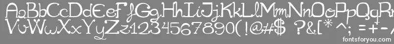 Cuqueta Font – White Fonts on Gray Background