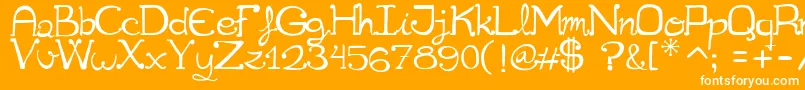 Cuqueta Font – White Fonts on Orange Background
