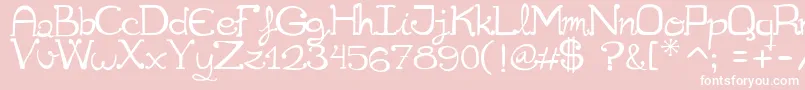 Cuqueta Font – White Fonts on Pink Background