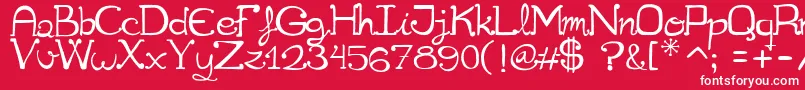 Cuqueta Font – White Fonts on Red Background