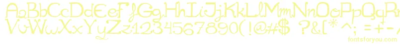 Cuqueta Font – Yellow Fonts on White Background