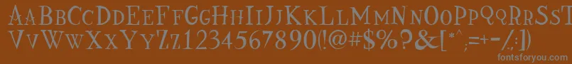 Nine Font – Gray Fonts on Brown Background