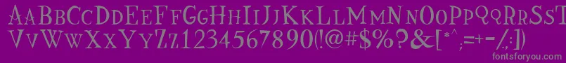 Nine Font – Gray Fonts on Purple Background