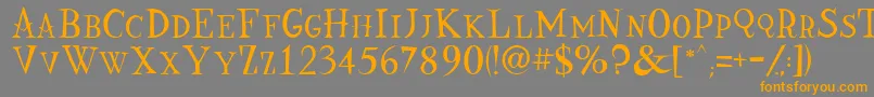 Nine Font – Orange Fonts on Gray Background