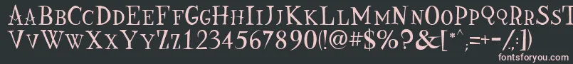 Nine Font – Pink Fonts on Black Background