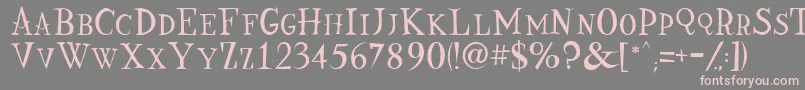 フォントNine – 灰色の背景にピンクのフォント