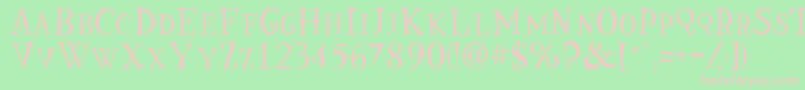Nine Font – Pink Fonts on Green Background