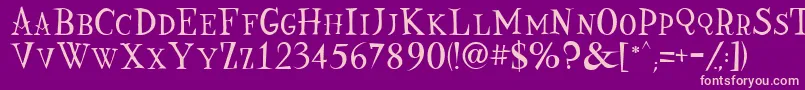Nine Font – Pink Fonts on Purple Background