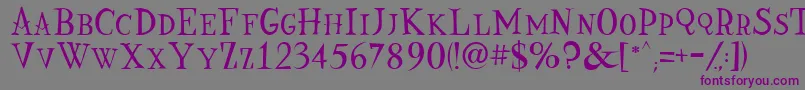 Nine-fontti – violetit fontit harmaalla taustalla