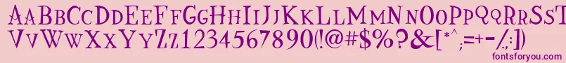 Nine Font – Purple Fonts on Pink Background
