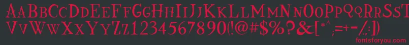 Nine Font – Red Fonts on Black Background