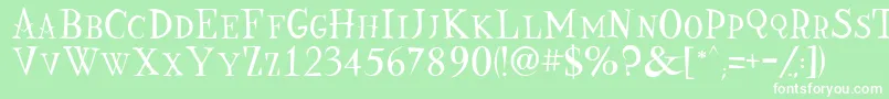 フォントNine – 緑の背景に白い文字