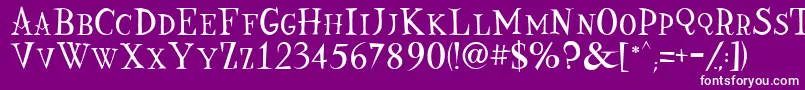 フォントNine – 紫の背景に白い文字