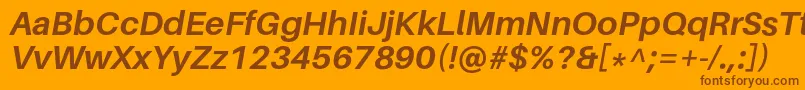 AileronBolditalic Font – Brown Fonts on Orange Background