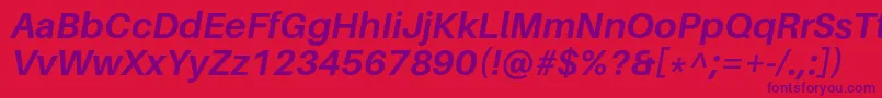 AileronBolditalic Font – Purple Fonts on Red Background