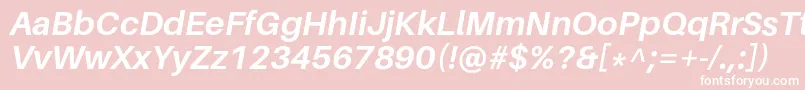 AileronBolditalic Font – White Fonts on Pink Background