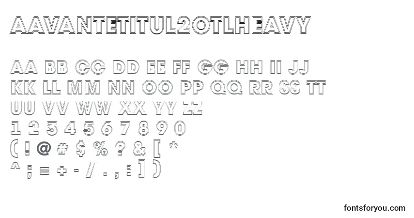 Шрифт AAvantetitul2otlHeavy – алфавит, цифры, специальные символы