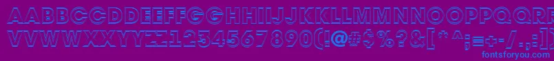 AAvantetitul2otlHeavy Font – Blue Fonts on Purple Background