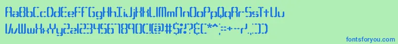 Compc1s Font – Blue Fonts on Green Background