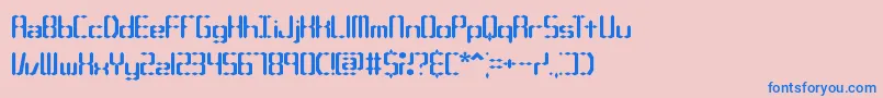 Compc1s Font – Blue Fonts on Pink Background